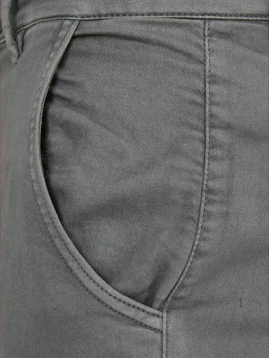 Pantaloni Elastic cu Croială Normală Gri
