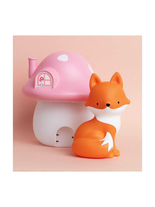 A Little Lovely Company Led Παιδικό Διακοσμητικό Φωτιστικό Fox Πορτοκαλί