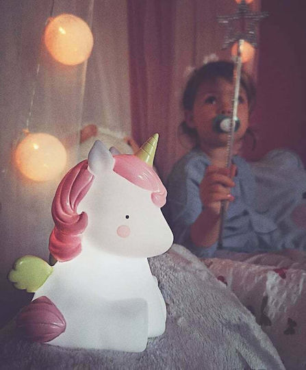 A Little Lovely Company Led Kids Decorative Lamp Unicorn Pink 8.5x12.5x10εκ.