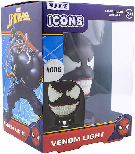 Paladone Παιδικό Διακοσμητικό Φωτιστικό Venom Μαύρο 10εκ.