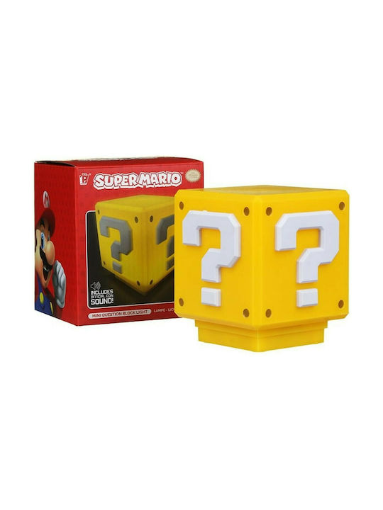 Paladone Lampă decorativă pentru copii Super Mario Question Block Galben 3εκ.