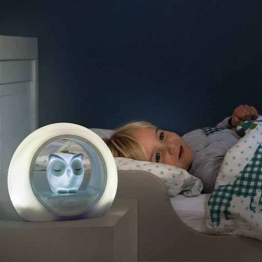 Zazu Nursery Night Light Lou The Owl Battery Gray Warm with Sensor
