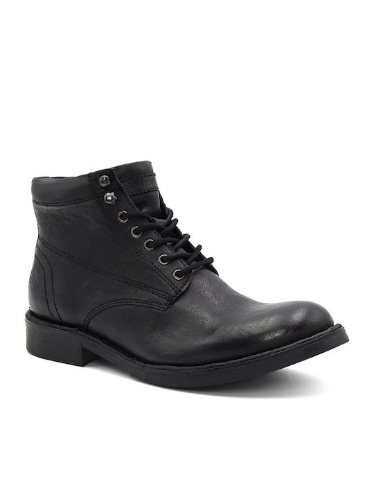 Roy Leather Black Boots