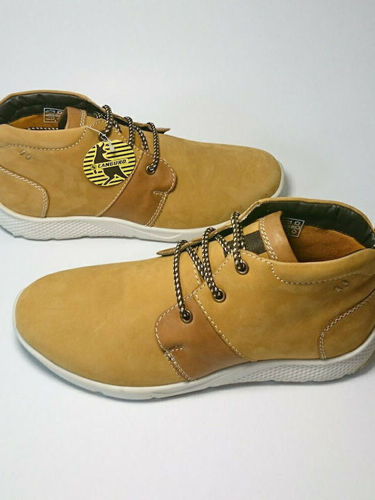 E046-300 Leder Gelb Herrenstiefel