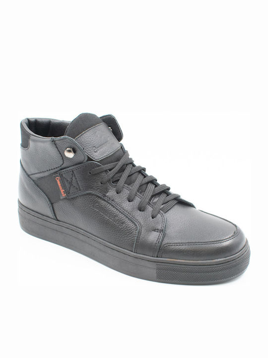 Leather Black Men's Boots