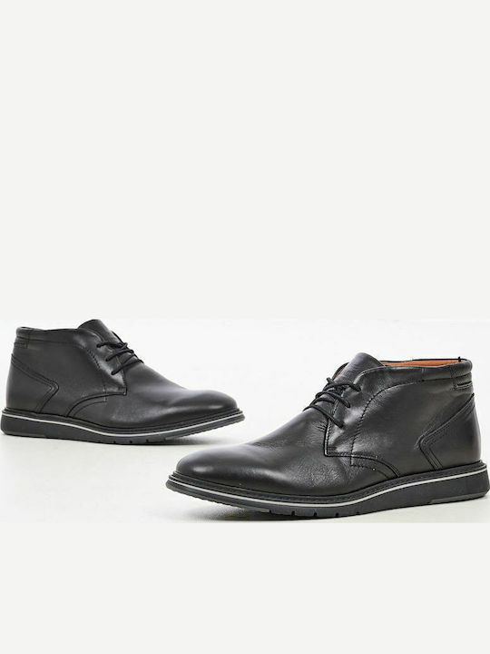 Leather Black Men's Boots Anatomical
