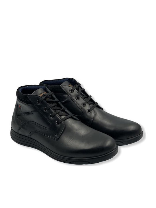 Leder Schwarz Herrenstiefel