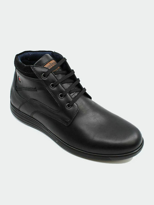 Leder Schwarz Herrenstiefel