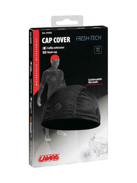 Lampa Head-Cap Κάλυμμα Κεφαλιού Αναβάτη Μοτοσυκλέτας από Πολυεστέρα Μαύρο Χρώμα