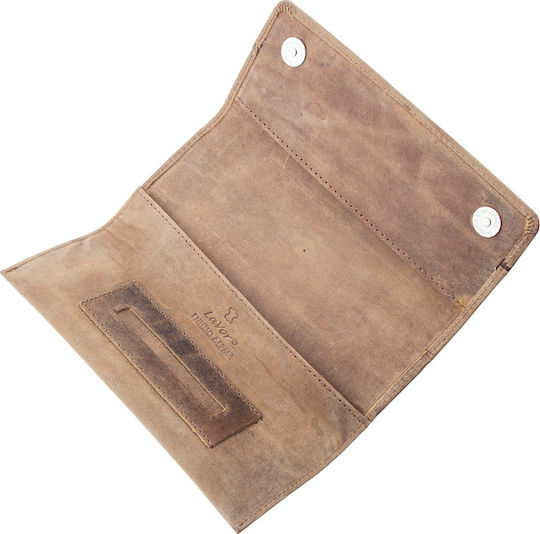 Lavor Hunter Pungă Pentru Tutun Din Piele Ecologică Bej Cu Închidere Magnetică 16.5x6.8cm