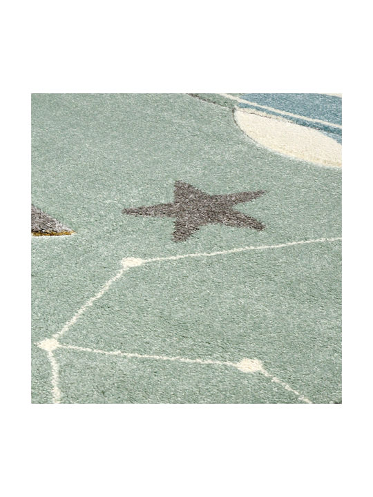 Tzikas Carpets 40088-040 Παιδικό Χαλί Σύννεφα Γαλάζιο 133x190cm Πάχους 13mm