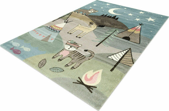 Tzikas Carpets 24225-730 Παιδικό Χαλί Μπλε 133x190cm Πάχους 13mm