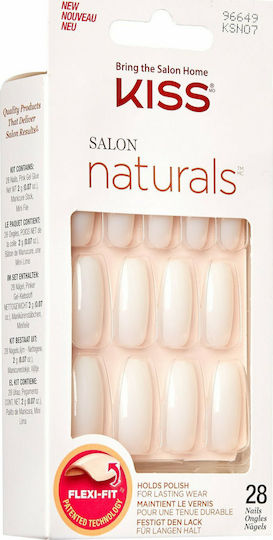 Kiss Salon Natural Walk On Air Tips Νυχιών σε Μπεζ Χρώμα 28τμχ KSN07C