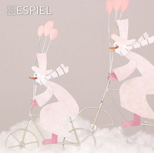 Espiel Χριστουγεννιάτικη Πλαστική Φιγούρα Χιονάνθρωπος Ροζ Ύψους 49εκ.