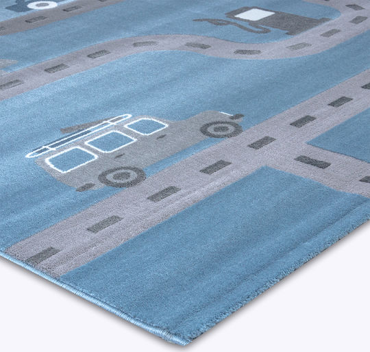 Ezzo A167A Kinder Teppich Light Blue 133x190cm Dicke 12mm