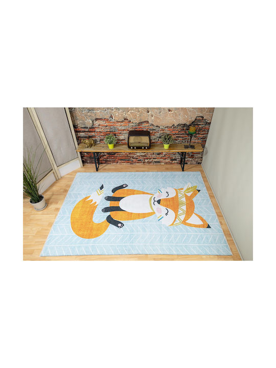 Ezzo Fox KD55 Детско килимче Светлосин 160x230см Дебелина 5мм