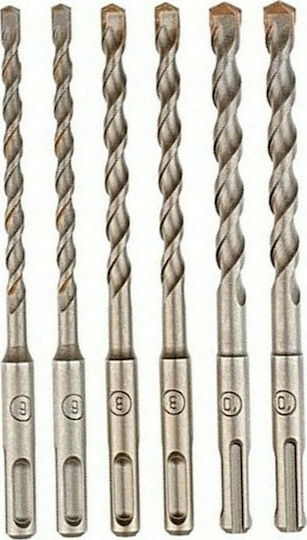 DEWALT Σετ 6 Τρυπάνια Καρβιδίου με SDS Plus Στέλεχος για Δομικά Υλικά