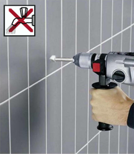 Bosch CYL-9 Σετ 5 Τρυπάνια με Κυλινδρικό Στέλεχος για Γυαλί και Πλακίδια