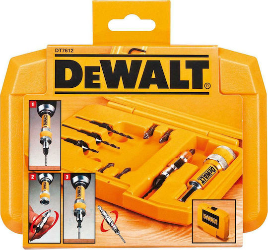 DEWALT Set 12 cu sistem de adaptare Burghie pentru Lemn