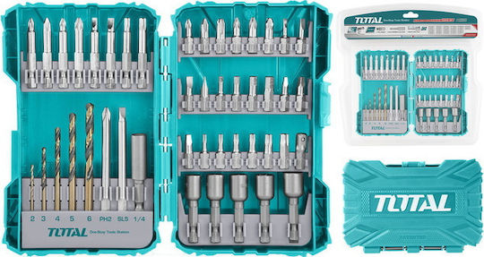 Total Set of 45 Drills with Hexagonal Shank for Metal