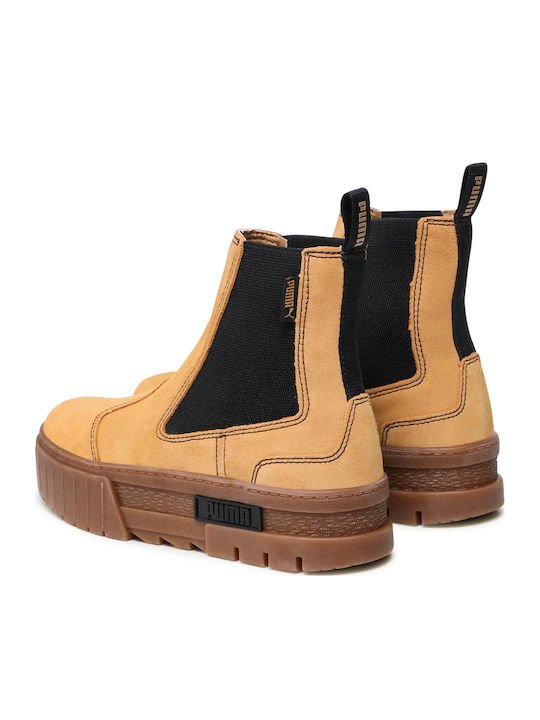 Meyze Chelsea Suede Women's Chelsea Boots Yellow