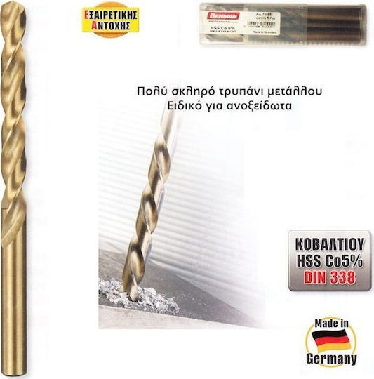 Benman Drill HSS with Cylindrical Shank for Metal και Wood 3.5mm