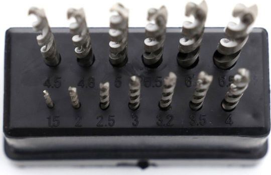 Kraft & Dele Set 13 HSS Burghie HSS cu Tija Cilindrică pentru Metal