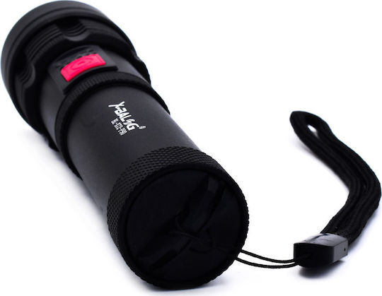 X-Balog Rechargeable Flashlight LED IPX4 with Maximum Brightness 1500lm P90 Black