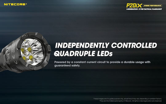 NiteCore LED IP68 с Максимална Яркост 4000лм Precise P20ix Черен