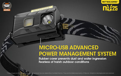 NiteCore Rechargeable Headlamp LED Waterproof IP66 with Maximum Brightness 360lm NU25