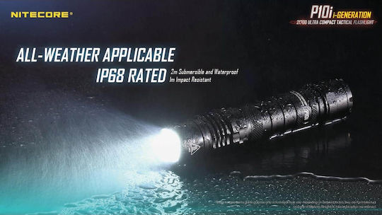 NiteCore Επαναφορτιζόμενος Φακός LED IP68 με Μέγιστη Φωτεινότητα 1800lm P10i Precise Tactical Ready