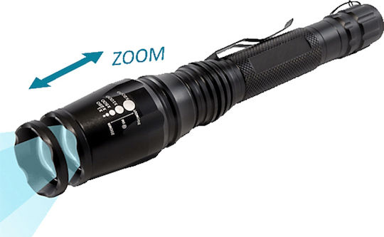 Bailong Wiederaufladbar Taschenlampe LED mit maximaler Helligkeit 100lm BL-8668 Schwarz