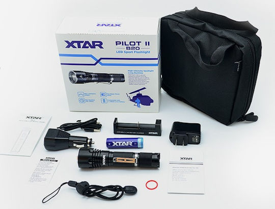 XTAR Rechargeable LED Flash Light IPX8 with Maximum Brightness 1100lm B20