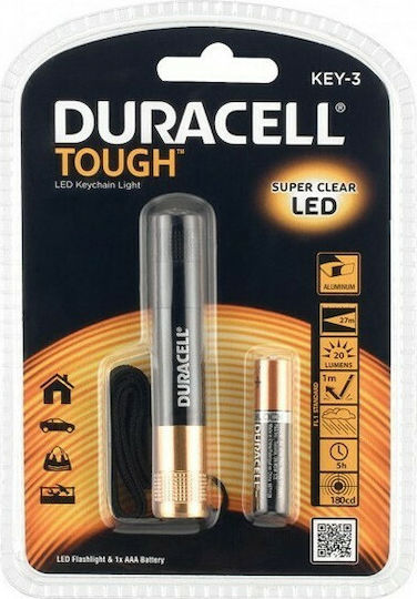 Duracell Φακός LED με Μέγιστη Φωτεινότητα 20lm Tough Key-3