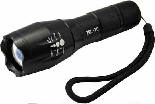 Rechargeable Flashlight LED IP68 with Maximum Brightness 1000lm Led XML T6 Black