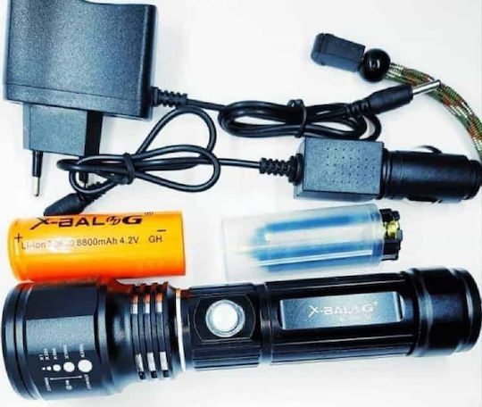 Bailong LED с Максимална Яркост 500лм 3xΑΑΑ Черен