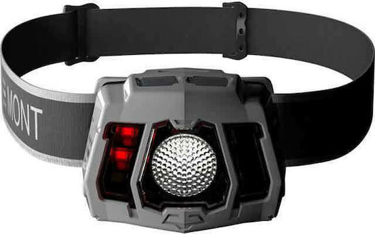 SAS Rechargeable Headlamp LED IPX6 with Maximum Brightness 290lm Mont 1200 G4 Gray