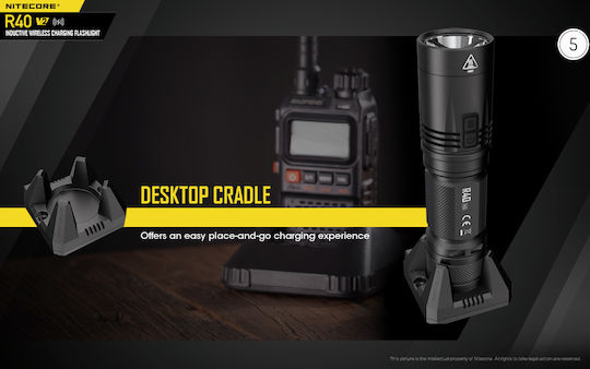 NiteCore Επαναφορτιζόμενος Φακός LED IP68 με Μέγιστη Φωτεινότητα 1200lm R40 V2