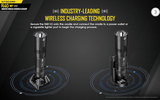 NiteCore Επαναφορτιζόμενος Φακός LED IP68 με Μέγιστη Φωτεινότητα 1200lm R40 V2