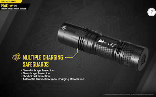 NiteCore Επαναφορτιζόμενος Φακός LED IP68 με Μέγιστη Φωτεινότητα 1200lm R40 V2