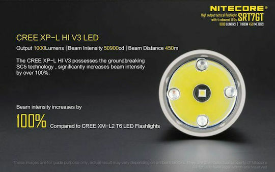 NiteCore Φακός LED UV Waterproof IPX8 με Μέγιστη Φωτεινότητα 1000лм SRT7GT