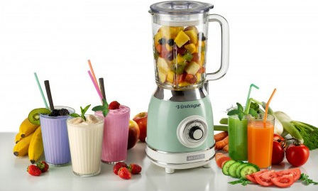 Ariete Vintage Blender with Glass Jug 1.5 lt 1000W Green
