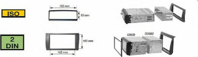 Phonocar DIN Fascia Panels 2 Din Black for Hyundai i10 2013