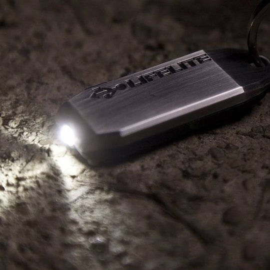 True Utility Rechargeable Keychain Flashlight LED with Maximum Brightness 30lm LifeLite Silver