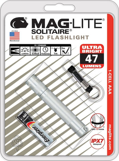 Maglite Φακός Μπρελόκ LED IPX7 με Μέγιστη Φωτεινότητα 47lm SJ3A116 Blue