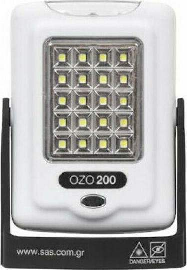 SAS Arbeitslampe Batterie LED IP20 Doppelte Funktion mit einer Helligkeit von bis zu 100lm Ozo 200
