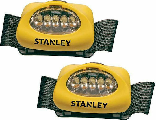 Stanley Stirnlampe LED mit maximaler Helligkeit 193lm Twin Pack 2Stück Schwarz