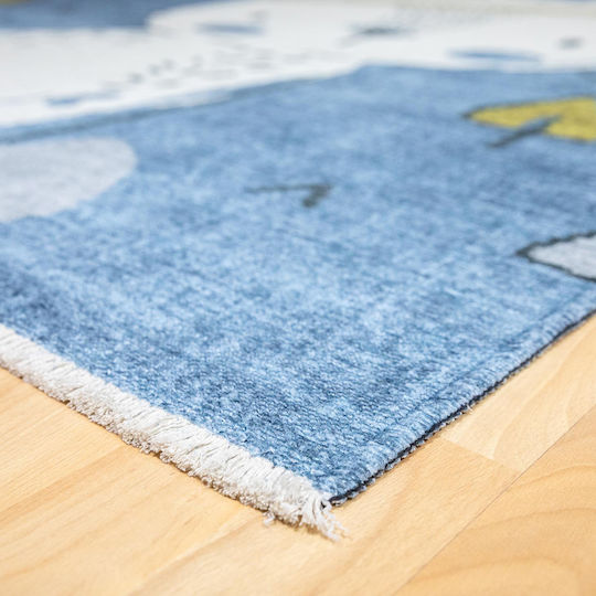 Ezzo Bunny KD46 Kids Rug Albastru 160x230cm Thickness 5mm