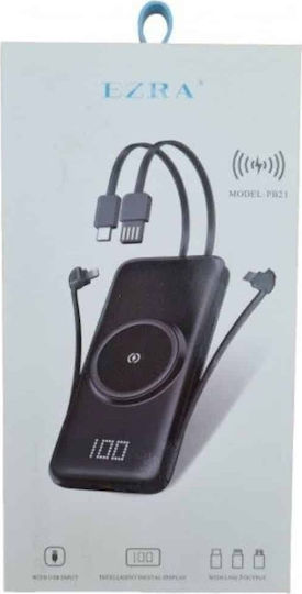 Ezra PB21 Power Bank 10000mAh with USB-A Port Black