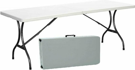 Tisch Zusammenklappbar Weiß 244x76x72cm